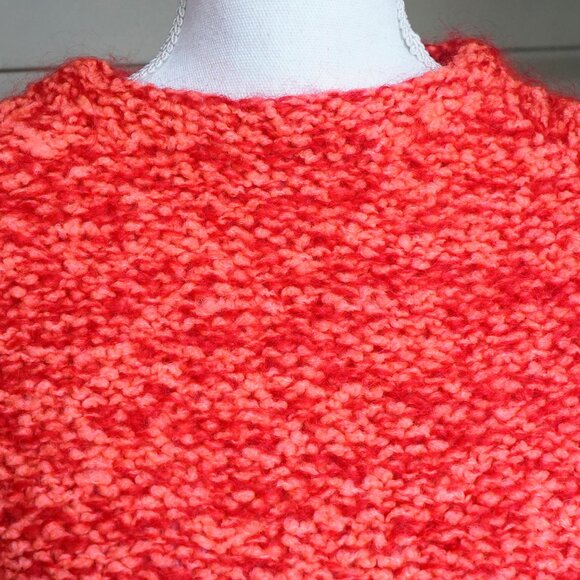 Saks VTG 60s Wool Sweater Mock Neck Boxy Fit Twee Mad Men 3/4 Sleeve Turtleneck - Picture 6 of 13